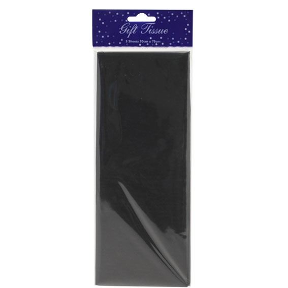 5 Sheets Retail Tissue Paper Black - Tiger Feet Ireland
