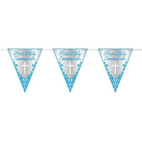 12pk 9ft Flag Banner Blue 1st Holly Communion - Tiger Feet Ireland