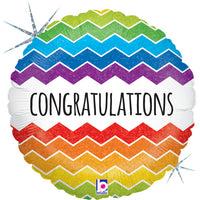 Foil Balloon 18" Round Congratulations - Tiger Feet Ireland