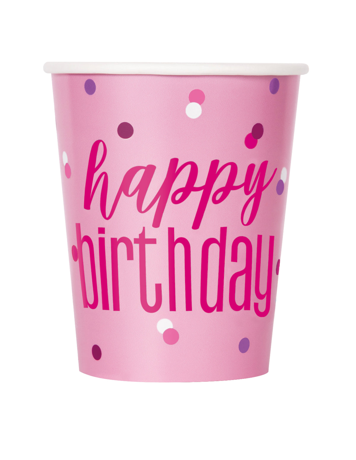 8ct Paper Cups 9oz. Glitz Pink/Silver Dot - Tiger Feet Ireland