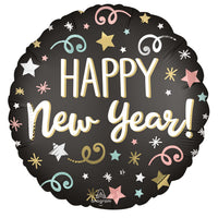 Foil Balloon 18" Confetti Satin New Year - Tiger Feet Ireland