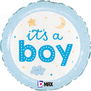 Foil Balloon 18" Round It's A Boy - Tiger Feet Ireland