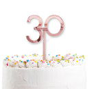 Cake Topper Rose Gold 30th Birthday - Tiger Feet Ireland