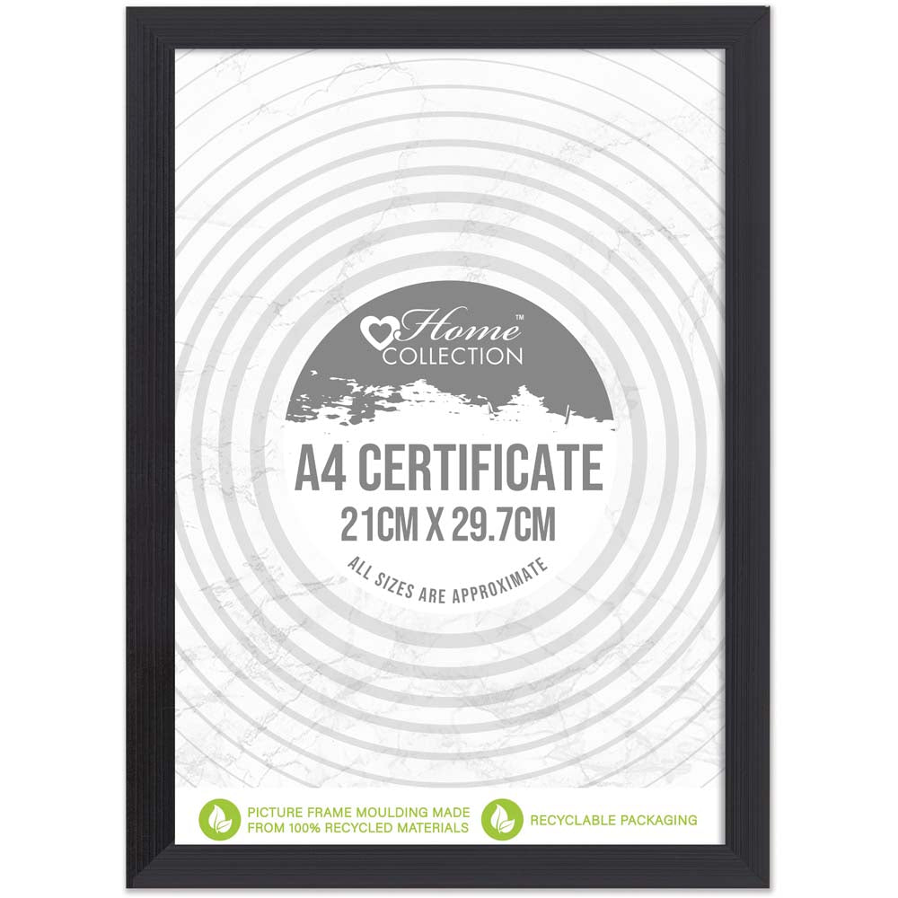 Photo Frame Camb Black A4 Certificate - Tiger Feet Ireland