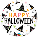 Foil Balloon 18" Round Witches Hats Patter - Tiger Feet Ireland