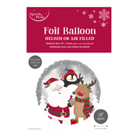 Foil Blln 18" Santa & Pals Foil Balloon - Tiger Feet Ireland