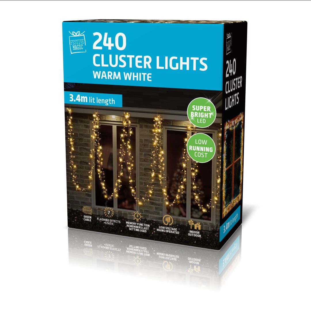 LED Cluster Lights 240 Warm White