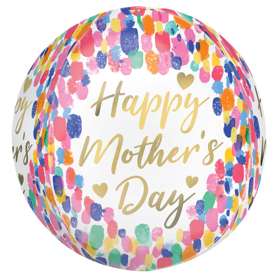 Foil Balloon 16" Orbz Happy Mother's Day Colourful