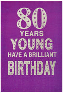 6pk Cards C50 Birthday Age 80 - Tiger Feet Ireland