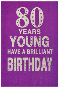 6pk Cards C50 Birthday Age 80 - Tiger Feet Ireland