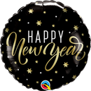 Foil Balloon 18" Round New Year Gold Star - Tiger Feet Ireland