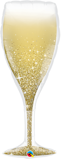 Foil Balloon 39" Supershape Golden Wine Glass - Tiger Feet Ireland