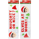 Sticker Window 55cm Elf XM Assorted 12pk