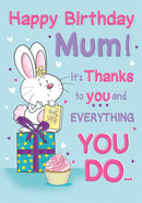 6pk Cards C75 Birthday Mum - Tiger Feet Ireland