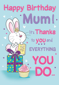 6pk Cards C75 Birthday Mum - Tiger Feet Ireland