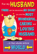 6pk Cards C75 Birthday Husband - Tiger Feet Ireland