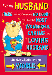 6pk Cards C75 Birthday Husband - Tiger Feet Ireland