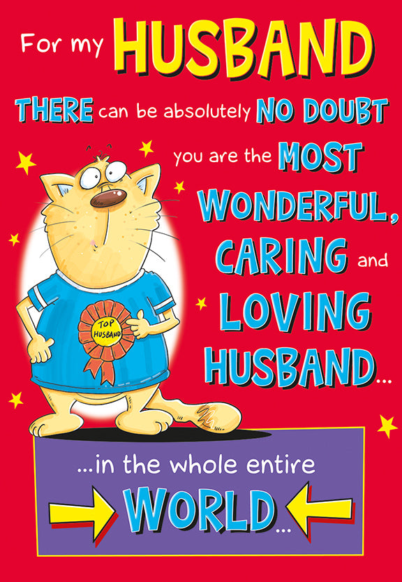 6pk Cards C75 Birthday Husband - Tiger Feet Ireland