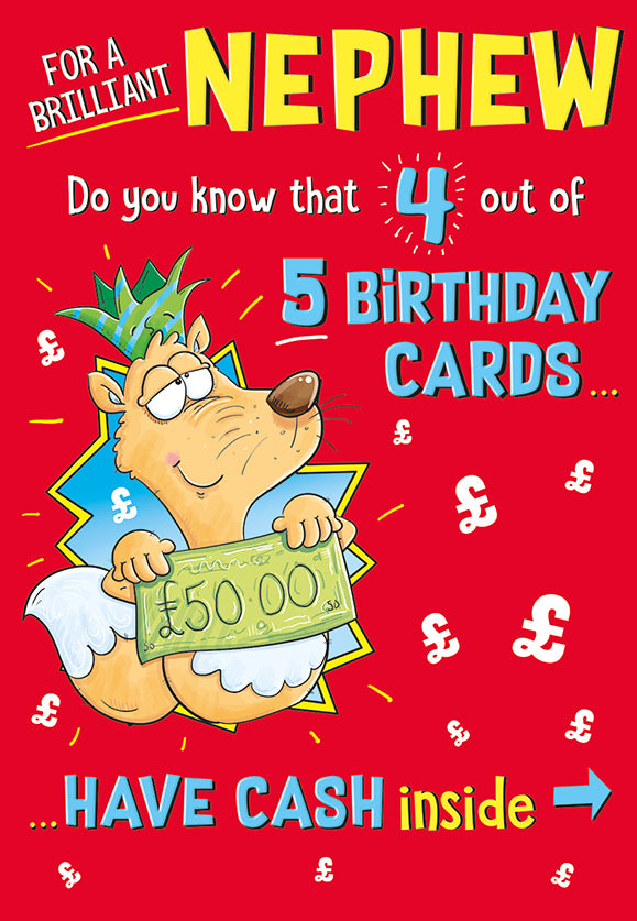 6pk Cards C75 Birthday Nephew - Tiger Feet Ireland