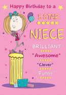 6pk Cards C75 Birthday Niece - Tiger Feet Ireland