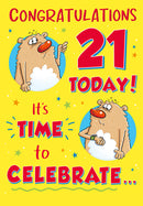 6pk Cards C75 Birthday Age 21 - Tiger Feet Ireland