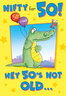 6pk Cards C75 Birthday Age 50 - Tiger Feet Ireland