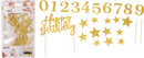 Cake Topper Set Gold Happy Birthday - Tiger Feet Ireland