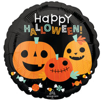 Foil Balloon 18" Round Halloween Pumpkins - Tiger Feet Ireland