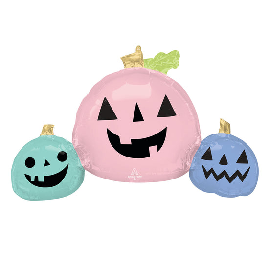 Anagram Foil Balloon Pumpkin Trio 35