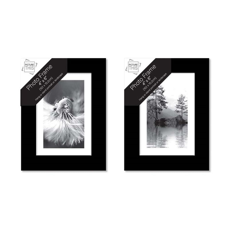 Photo Frames Black Basic 4" x 6" - Tiger Feet Ireland