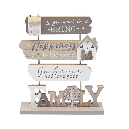 Plaque Standing 24x20cm Family