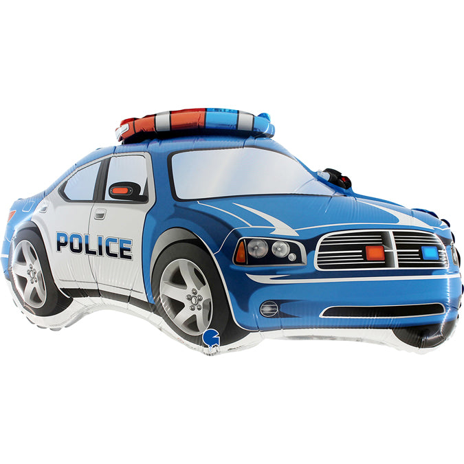 Foil Balloon 28" Supershape Police Car Blue - Tiger Feet Ireland