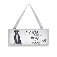 Waggy Tails Staffie Plaque - Tiger Feet Ireland
