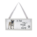 Waggy Tails Pug Plaque - Tiger Feet Ireland