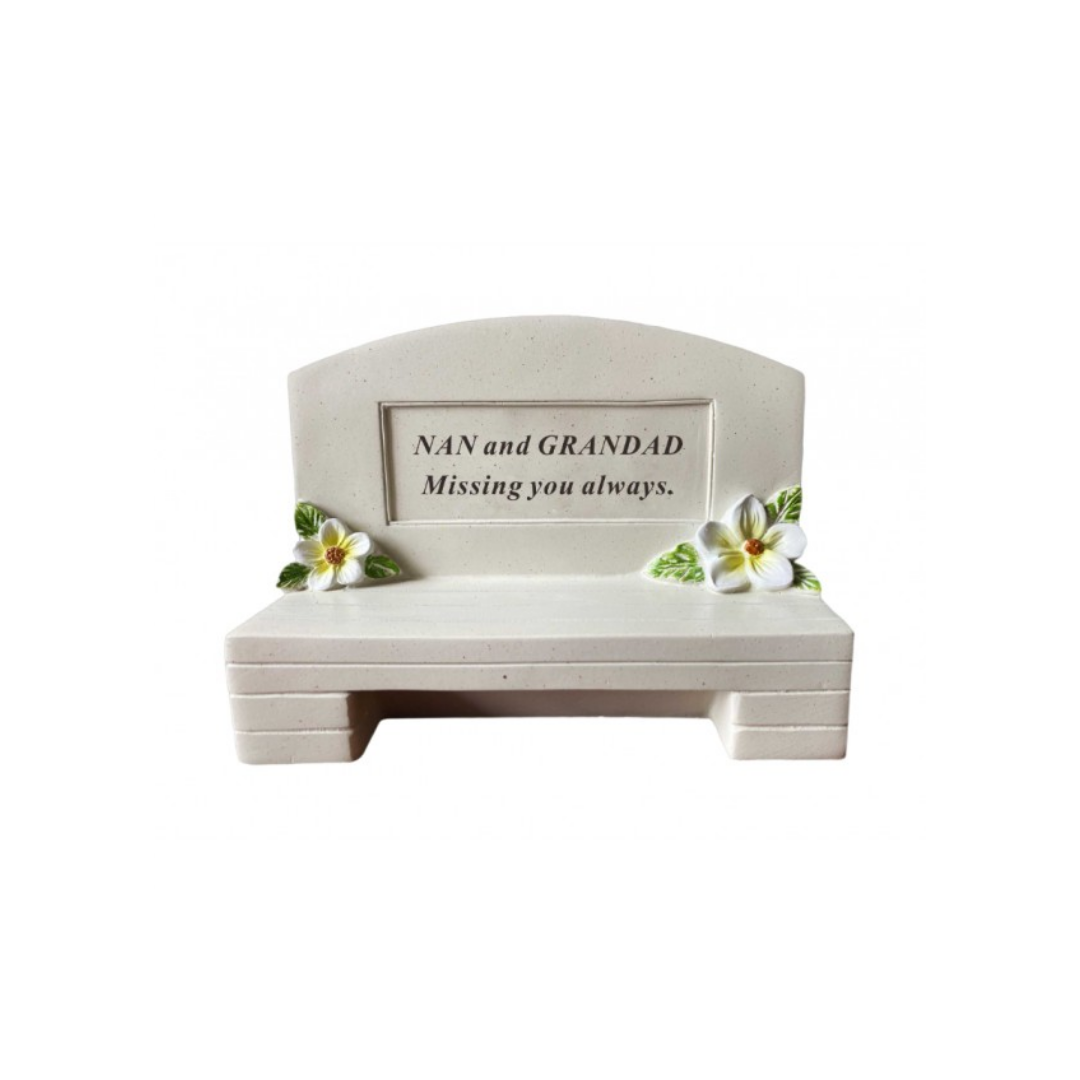 Memorial Bench Nan & Grandad - Tiger Feet Ireland