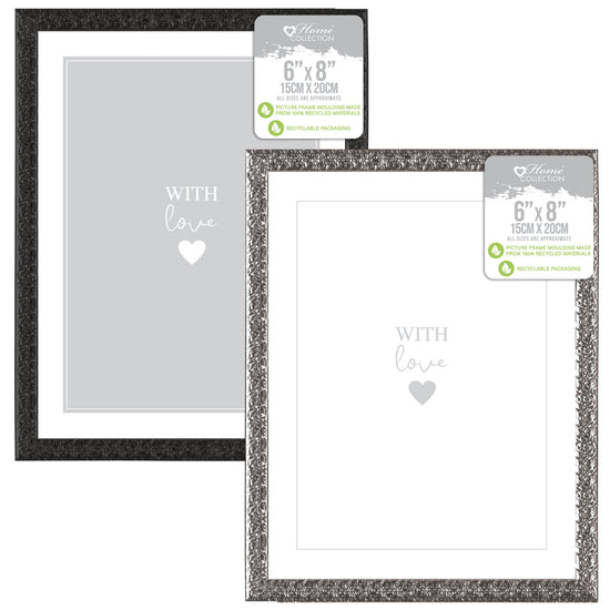 Frame Devon Glass 6x8in Black&Silver