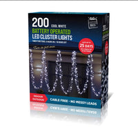 LED Timer Cluster Lights 200 White