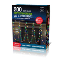 LED Timer Cluster Lights 200 Multicolour