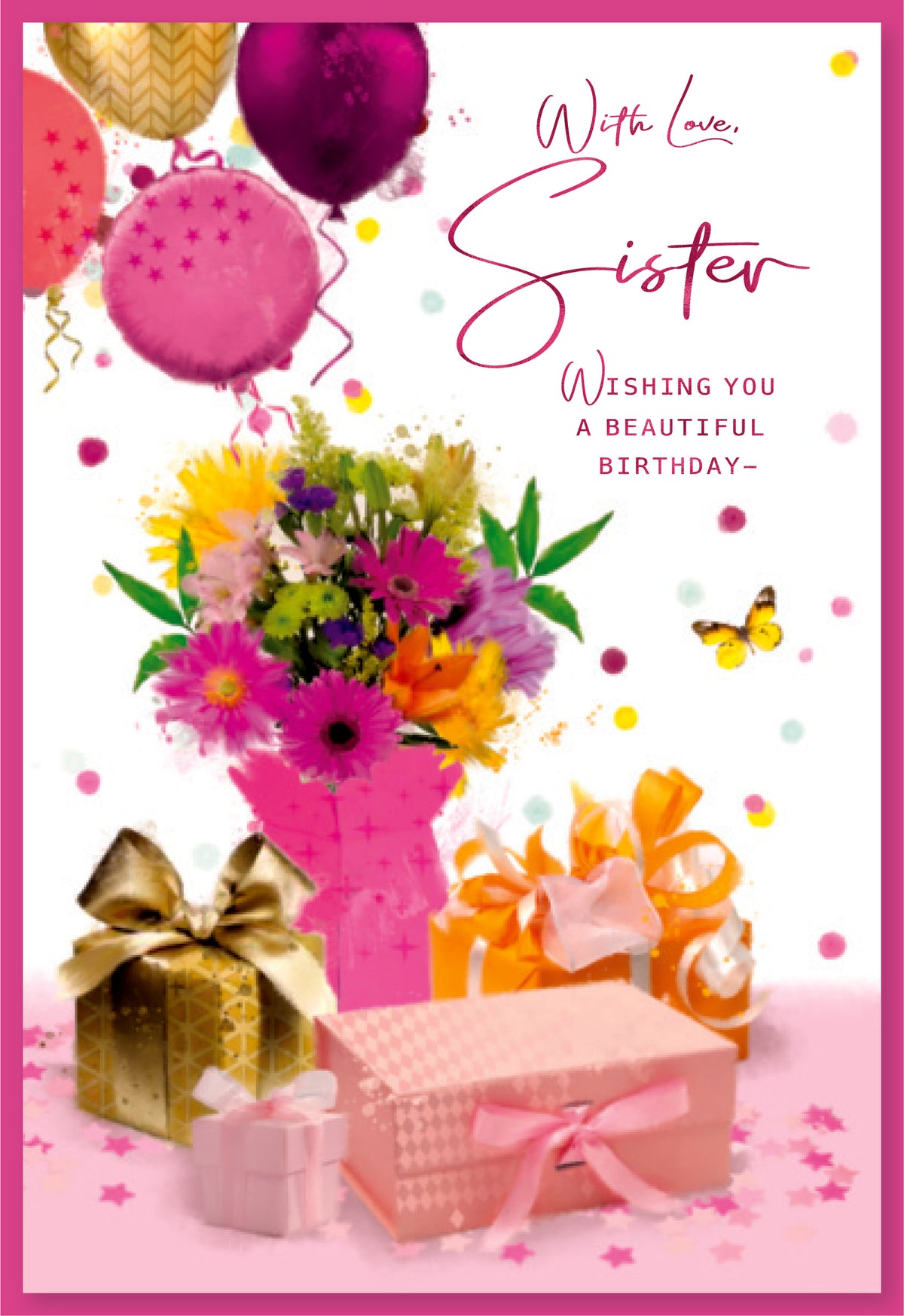 6pk Cards C50 Birthday Sister - Tiger Feet Ireland