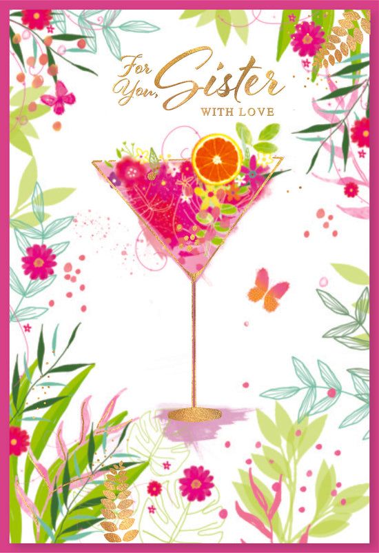 6pk Cards C50 Birthday Sister