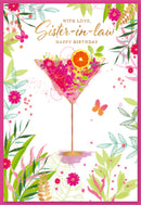 6pk Cards C50 Birthday Sister-In-Law - Tiger Feet Ireland