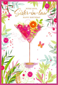 6pk Cards C50 Birthday Sister-In-Law - Tiger Feet Ireland