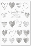 6pk Cards C50 Your Pearl Anniversary - Tiger Feet Ireland