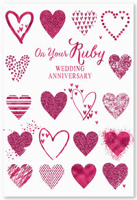6pk Cards C50 Your Ruby Anniversary - Tiger Feet Ireland