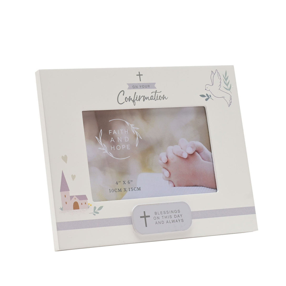 Faith & Hope Plaque Frame Confirmation 4" x 6" - Tiger Feet Ireland
