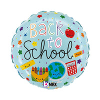 Foil Balloon 18" Round Back To School - Tiger Feet Ireland