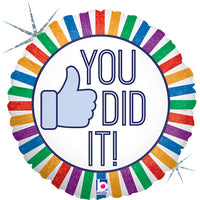 Foil Balloon 18" Round You Did It! - Tiger Feet Ireland