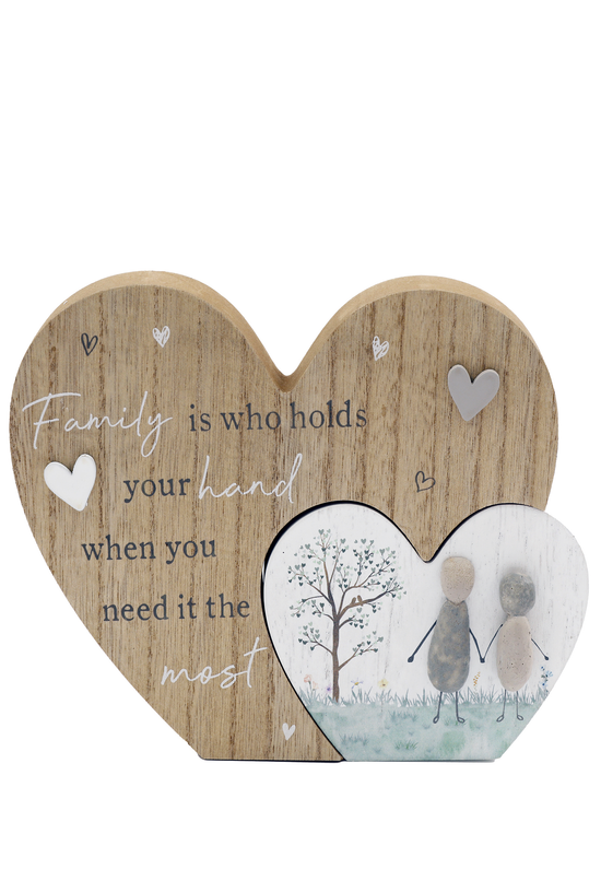 Plaque 22 x 16cm Pebble Heart