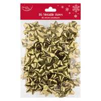 16pcs Bows Metallic Gold 12pk - Tiger Feet Ireland