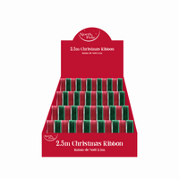 Ribbon Velvet Red & Green 2.5m 24pk - Tiger Feet Ireland